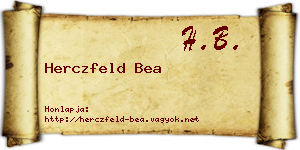 Herczfeld Bea névjegykártya